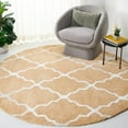 thumbnail image 2 of SAFAVIEH Berber Alastar Abstract Shag Area Rug, 7' x 7' Round, Dark Beig/Ivory, 2 of 7