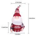 thumbnail image 2 of Agiferg Christmas Gift Box Santa Claus Snowman Present Wrap Apple Candy Box Decor Doll, 2 of 3