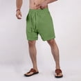 thumbnail image 2 of Mrzhqd Men Capri Shorts Summer Sweat Absorbent Breathable Large Pocket Running Sports Casual Shorts Green M, 2 of 5