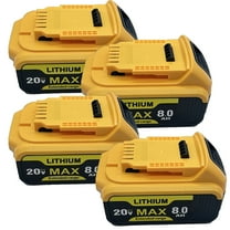 4PACK 20V 8.0Ah Replacement for Dewlt 20V Battery