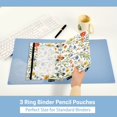 thumbnail image 3 of FORMRS 2 Pack Pencil Pouch for 3 Ring Binder with Clear Window Zipper Case, Watercolor Wildflowers Pattern, 3 of 6