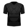 thumbnail image 1 of Breezora Football Impact Shirt Padded Compression Top with Chest Rib Shoulder Back Protection Breathable Training Gear M Size Black, 1 of 6