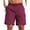 Wine, variant on Cargo Shorts for Men Athleticout Short Pants Summer,Zipper Pockets Relaxed Fit Casual Elastic Waist Mens Shorts