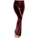 thumbnail image 3 of RKSTN Women's Plus Size Velvet Pants Drawstring Slim Fits Straight Leg Sport Pants Womens Casual Solid Oversized Velour Loose Soft Comfy Wide Leg No Pocket Athletic Jogger Pants Trousers, 3 of 8