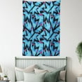 thumbnail image 4 of Abstract Tapestry, Trippy Neon Figures in Contrast with Grunge Digital Effects Illustration, Wall Hanging for Bedroom Living Room Dorm Decor, 60W X 80L Inches, Sky Blue Black Pink, by Ambesonne, 4 of 5