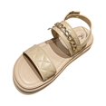 thumbnail image 3 of Sandalias de playa, ligeras, suela gruesa, antideslizantes, zapatillas de almohada para mujer para viajes Caqui, 3 of 7