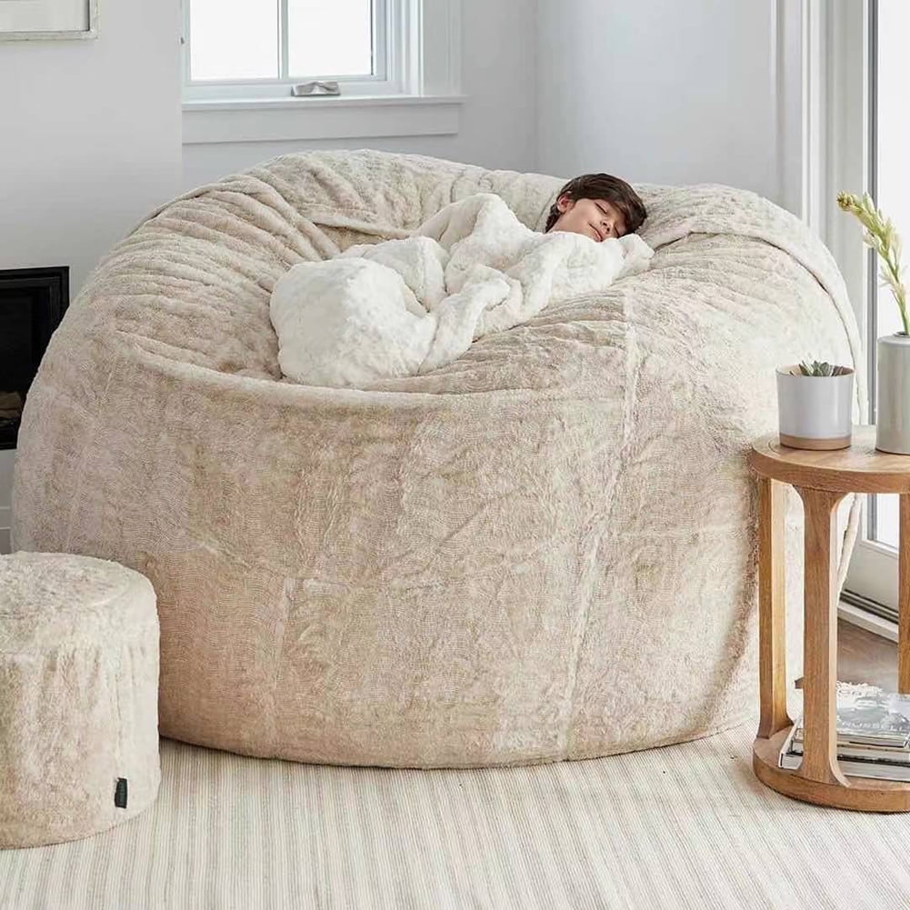 Big Joe Lotus Foam Bean Bag Chair, Plush 4ft, Gray - Walmart.com