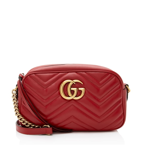 Pre-Owned Gucci Matelasse Leather GG Marmont Small Camera Bag