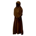 thumbnail image 6 of EnJoCho Children Kids Daily Casual Dress O Neck Dress Solid Elegant Dress Kids Prayer Dress Muslim Clothes for Girls Long Sleeve Abaya with Hijab Two Piece Maxi Islamic Set Scarf, 6 of 6