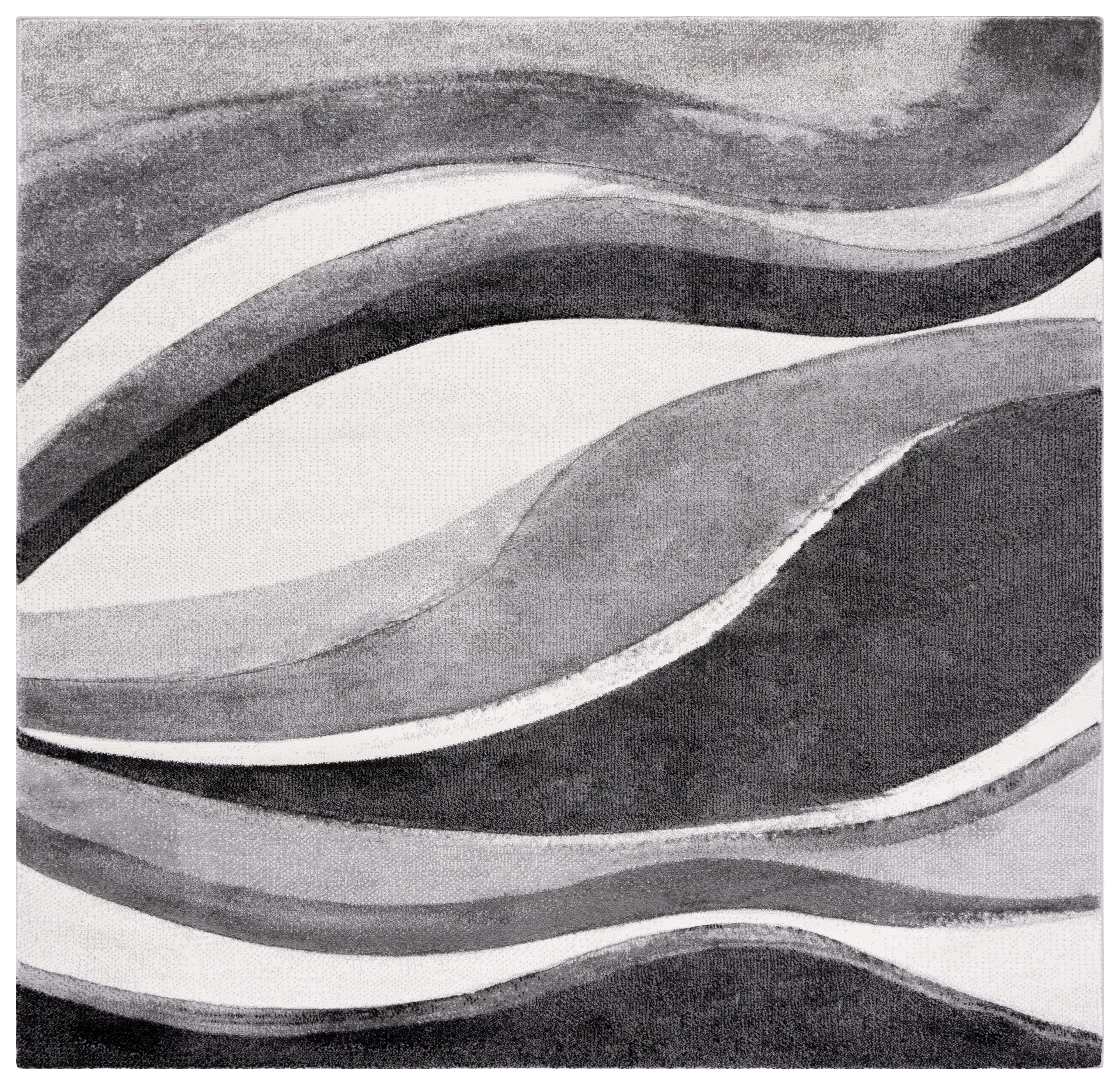 Safavieh Hollywood Dalton Abstract Area Rug, Gray/Ivory, 3' x 3' Square