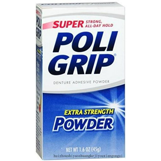 SUPER POLIGRIP Extra Strength Denture Adhesive Powder 1.60 Oz (Pack Of