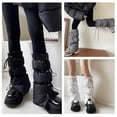 thumbnail image 3 of Thermal Padded Leg Covers with Adjustable Drawstring for Skiing and Cold Weather Women Split Puffer Leg Warmers Socks, 3 of 21
