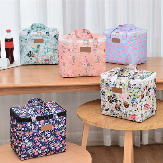 SunSunrise Lunch Bag Easy to Carry Heat Insulation Polyester Universal Large Capacity Thermal Pouch for Camping