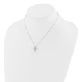 thumbnail image 3 of Diamond2Deal Collier en Argent Sterling 925 Rhodié avec Croix CZ, ext. 2 Po, pour Femmes, 18 Pouces, 3 of 6