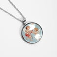 thumbnail image 4 of Cupid Glass Design Circle Pendant Necklace - Stylish Jewelry for Women, 4 of 5