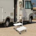 thumbnail image 2 of Shower Step Stool Handle for Elderly 2 Steps Medical Foot Step Stool Bedroom Bathroom (Heavy Duty 220 Lbs Support), 2 of 7
