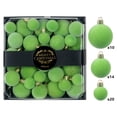 thumbnail image 2 of STPToys 44Pcs Christmas Lime Green Velvet Ornament Balls Assorted Sizes With Hanging Loops For Xmas Tree Holiday Home Decor, 2 of 9
