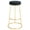 Black/Gold, variant on SAFAVIEH Sabina Modern Style Round Bar Stool, Black/Gold (18.5 in. W x 18.5 in. D x 29.2 in. H)