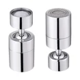 thumbnail image 2 of Aireador del grifo del fregadero de la cocina Bola giratoria de latón doble 80 Ángulo grande ajustable 2 funciones de pulverización Flujo de burbuja suave/pulverizador potente Aireador del grifo Repl, 2 of 5