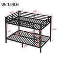 thumbnail image 3 of Leumius Full XL over Full XL Bunk Bed,Metal Bed Frame for Teens and Adults,Space-Saving/Noise Reduced/No Box Spring Needed, Black, 3 of 9