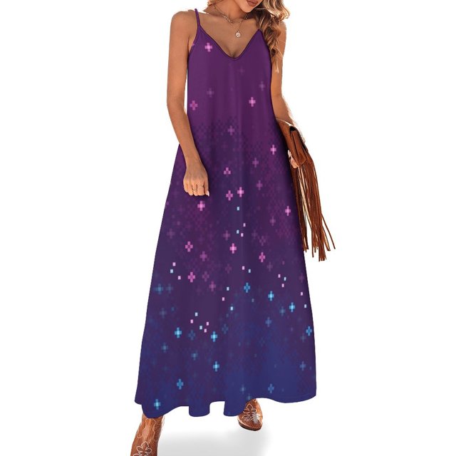 Nuevo vestido sin mangas con puesta de sol y palmeras vestidos verano mujer vestidos de noche para mujer vestidos de manga larga
