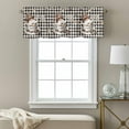 thumbnail image 3 of Coffee Time Valance Curtain Brown Gnome Black Buffalo Plaid Farmhouse Window Valances Rod Pocket Short Curtains Window Treatments for Kitchen Bedroom Bathroom Laundry 54" x 18", 3 of 9