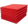 thumbnail image 3 of 12 Pack Acoustic Panels Studio Foam Wedges 1" X 12" X 12" Red, 3 of 5