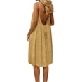 thumbnail image 3 of Tqcoqu Backless Casual Dresses for Women,Sleeveless Long Cami Lounge Backless Dress,Summer Loose Trendy Daliy Wear,Yellow,Women's S-XXXL, 3 of 7