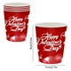 thumbnail image 3 of Vasos de papel desechables en pack de 20 – Diseños multicolores temáticos del Día de San Valentín | Cristalería duradera de un solo uso de 9x7 cm para bebidas calientes y frías | Suministros para, 3 of 6