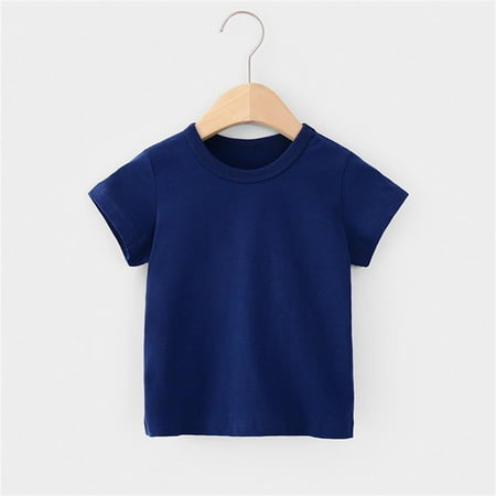 

Leesechin Baby Romper Toddler Kids Boys Girl Comfortable Solid Color Short Sleeve Cotton T-shirt Top on Clearance
