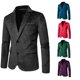 thumbnail image 2 of Traje de boda con chaqueta de terciopelo de dos botones y cuello en V de moda para hombre, 2 of 6