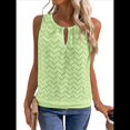 thumbnail image 1 of Camisola Informal con Bordado de Ojales para Mujer, Holgada, Sin Mangas, Cómoda y para Verano. Amarillo-Verde S, 1 of 9