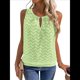 thumbnail image 1 of Camisola Informal con Bordado de Ojales para Mujer, Holgada, Sin Mangas, Cómoda y para Verano. Amarillo-Verde S, 1 of 9