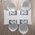 thumbnail image 4 of Ambesonne Japanese Place Mats Set of 4, Geometric Floral Motif, Standard Size, Charcoal Grey Dark Blue, 4 of 4