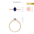 thumbnail image 4 of Angara Natural 0.6 Ct. Blue Sapphire Solitaire Ring in 14K Rose Gold for Women (Ring Size: 11.5), 4 of 9