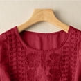 thumbnail image 4 of ZJXFGS Womens Blouses formal Tops Cute Blouses Basic Tops for Woman Plus Size Blouses 3/4 Length Sleeve Womens Tops Cute Blouses for Women Red XL, 4 of 7