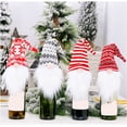 thumbnail image 1 of Paquete de 4 adornos para botellas de vino de gnomo sueco Tomte hechos a mano, decoraciones navideñas decorativas de Papá Noel escandinavo, decoración de mesa de comedor navideña, regalo de fiesta Sailing Electrónica, 1 of 5