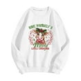 thumbnail image 2 of Christmas Sweatshirts for Women 2025 Have Yourself A Mooey Little Christmas Highland Cow Graphic Sweatshirt Pullover Tops, 2 of 4