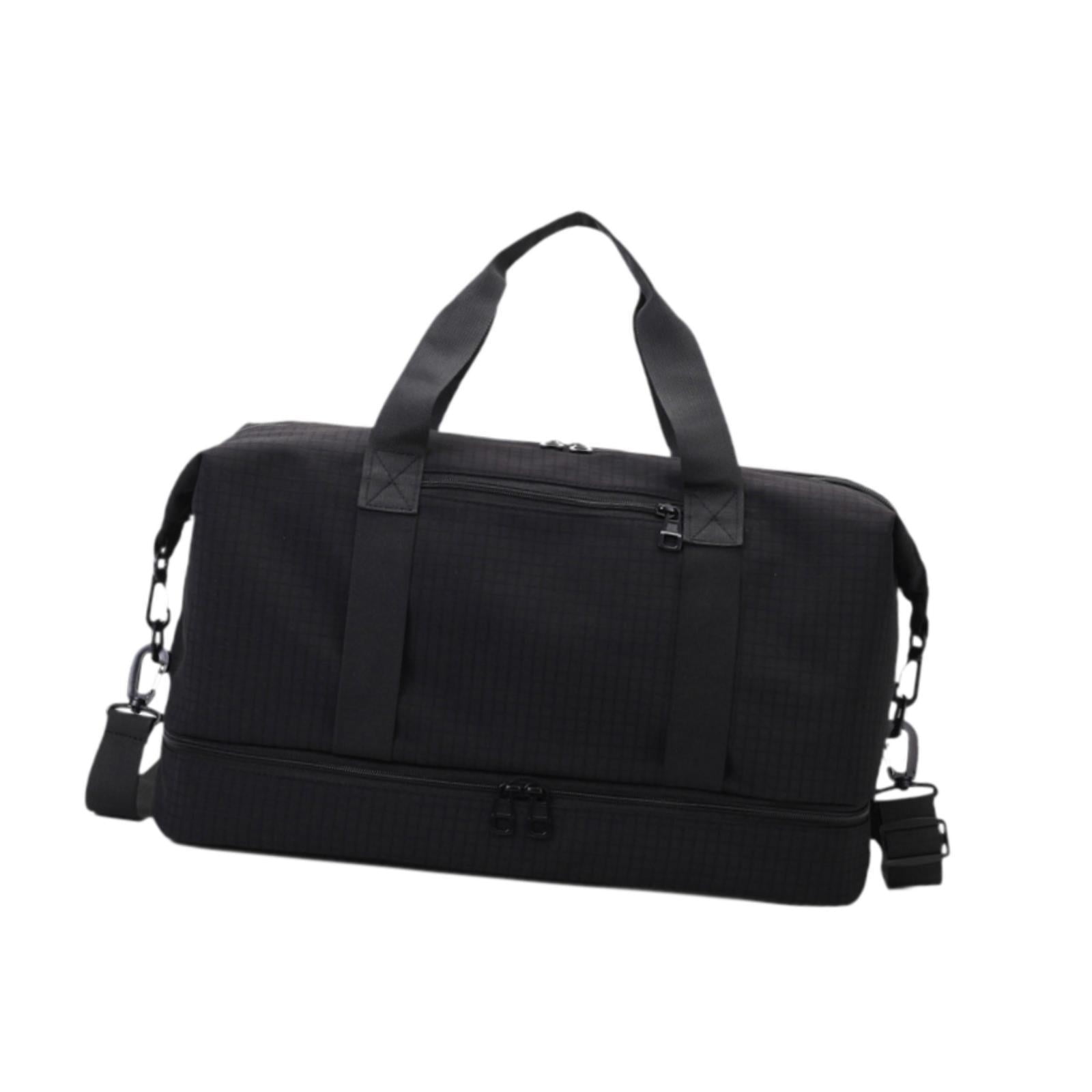 Segolike Airlines Gym Bag Mini Duffel Bag Tote Weekend Bag Personal Item Bag Underseat Carry on Bag for Women Men Holiday Trips Hiking Black