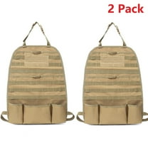 AUTOXBERT 2Pcs Car Seat Back Organizer Tactical Panel MOLLE Vehicle Storage Protector Bag Cover