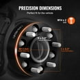 thumbnail image 3 of VEVOR 2" 6"x5.3" Wheel Spacers Wheel Adapters 6 Lug Forged Spacer 4 PCS Black, 3 of 9