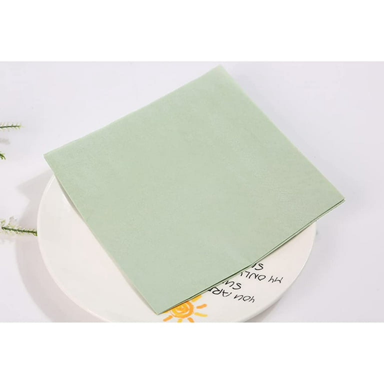 Sage Green Paper Cocktail Napkins Disposable 3 Ply Beverage Embossed  Wedding Soft for Birthday Dinner Party Bridal Shower - AliExpress