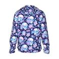 thumbnail image 2 of Picia crystal Skull flower leaf Women's Men's UPF 50+ Sun Protection Hoodie Shirt Long Sleeve SPF Fishing Outdoor UV Hiking Lightweight Shirts-3X-Large, 2 of 9
