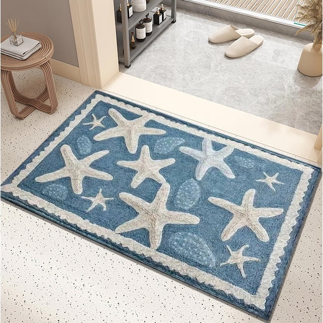 Lekihaqq Plush Doormat Super Absorbent Bath Mat Non-Slip Rug Washable Cute Animal Decor Floor Mat Soft Faux Cashmere Carpet