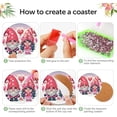 thumbnail image 6 of 8 Pcs Diamond Art Coasters Kits for Adults with Holder Cork Pads, Valentine's Day Gnomes Diamond Dots Art Painting Coasters Crafts Kit for Home Office Decor (4x4in), 6 of 7