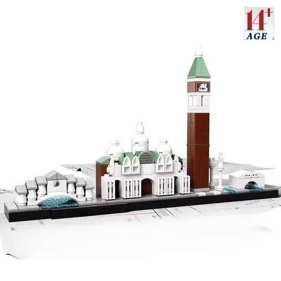 MOC Venice London Dubai Sydney City Architecture Skyline Building Blocks Set Town Street View Assemble Toy For Children Gifts