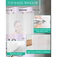 thumbnail image 4 of No Hook Shower Curtain with Snap in Liner, Purple Lavender Coffee Cup Butterfly Pattern Hotel Shower Curtains for Bathroom, Washable Shower Curtain Liner Set with Mesh Top Window, 66"x72", 4 of 6