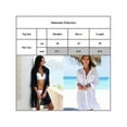 thumbnail image 3 of Hauts à Col en V pour Femmes Couverture de Bikini de Plage Robe Kaftan Blouse Longue Chemise, 3 of 4
