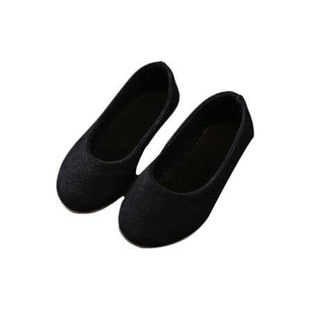 

Rockomi Girls Ballet Flats Comfortable Slip On Loafers Dress Shoes(Toddler/Little Kid) Black 9C