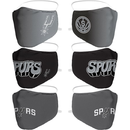 Adult Fanatics Branded San Antonio Spurs Team Logo Face Covering 3-Pack